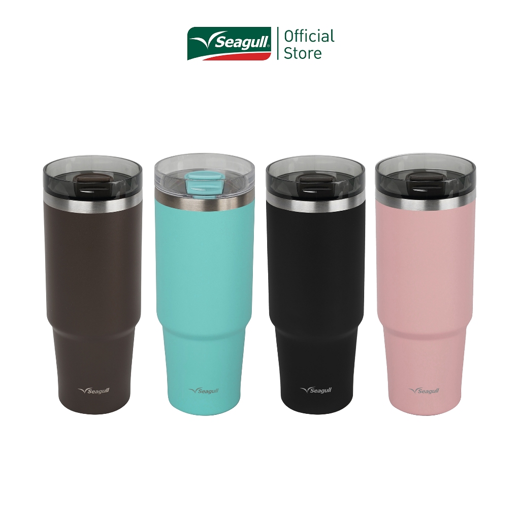 Seagull แก้วน้ำสุญญากาศ เรดดี้ 0.9 ลิตร เลือกได้ 4 สี สีน้ำตาลเข้ม, สีฟ้า,สีดำ,สีชมพู