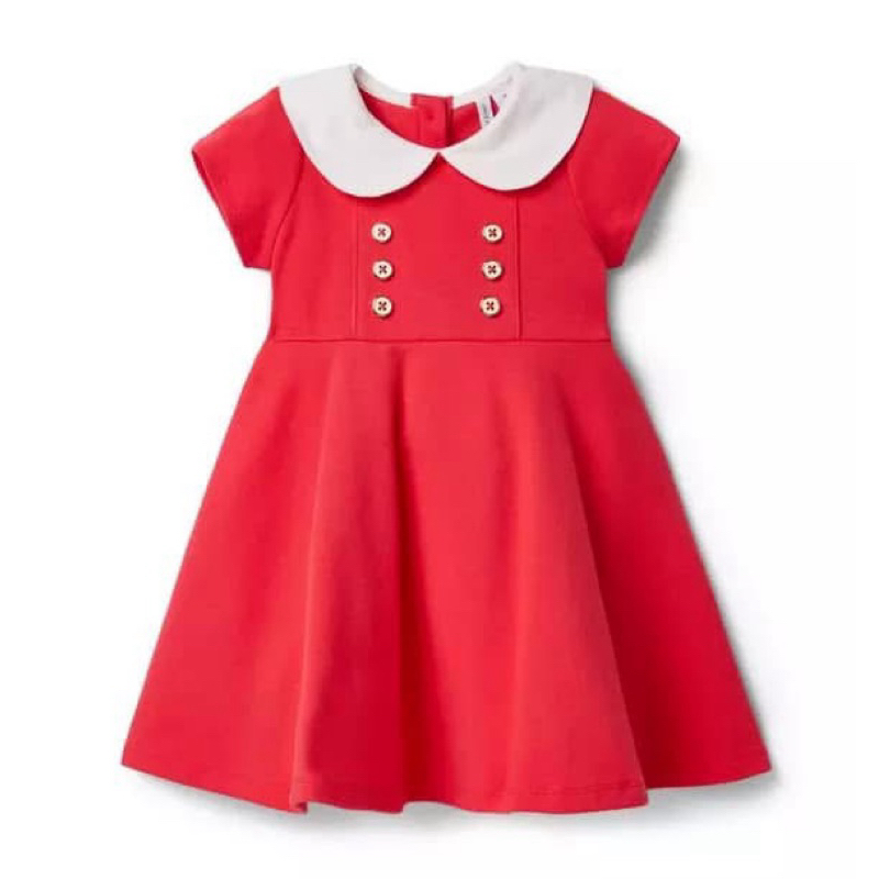 Janie and Jack “Collared Ponte Dress” (Bright Red)