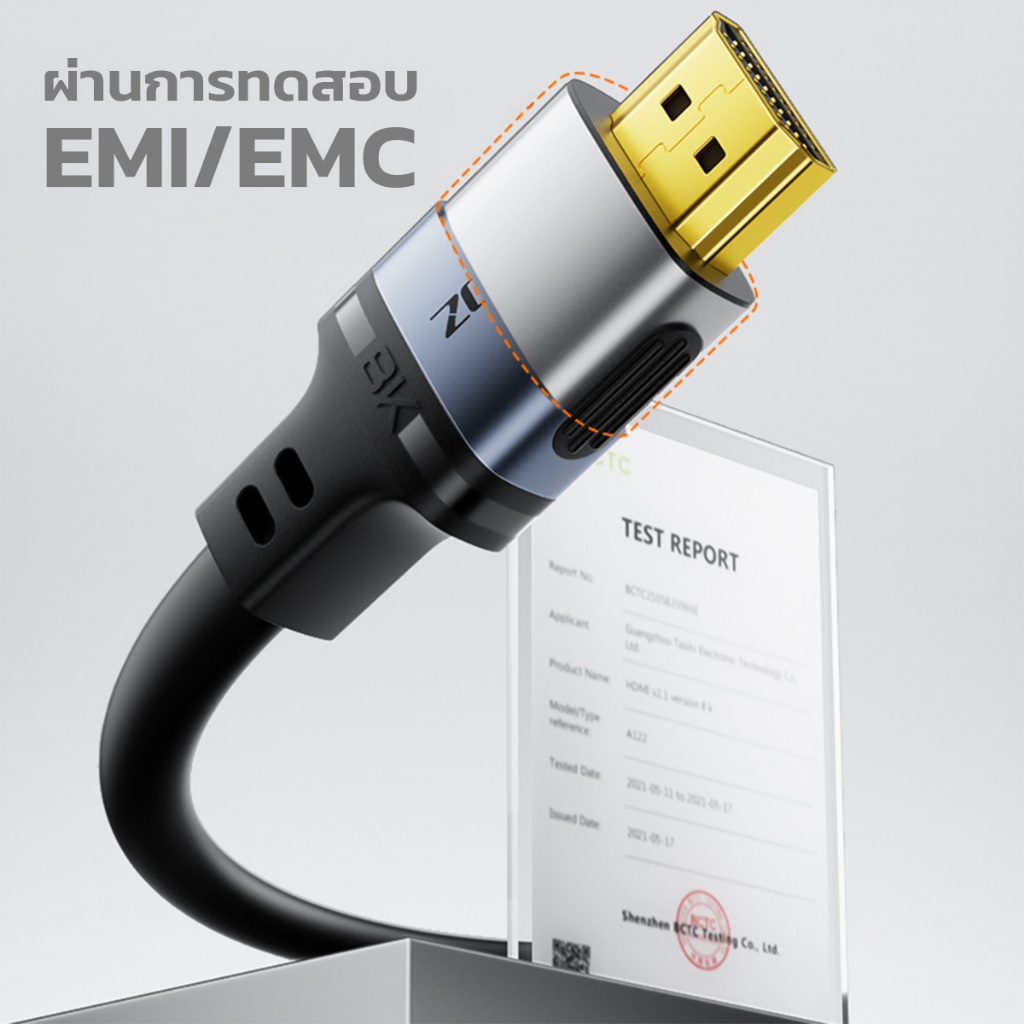 JASOZ สาย HDMI to HDMI HD ความชัด 8K ความยาวสาย 0.5 - 5 เมตร  วัสดุอลูมิเนียม