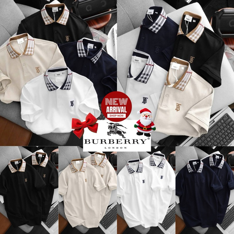 Burberry Basic Polo Cotton เสื้อโปโลแขนสั้นคอปก Burberry