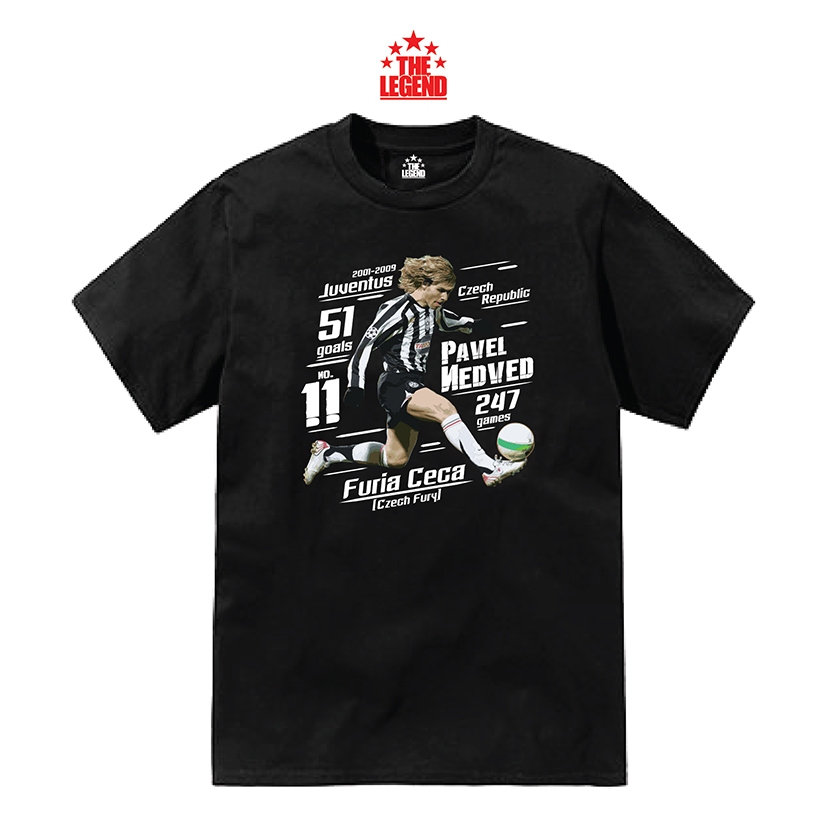 เสื้อยืดลายPavel Nedvěd ซุปเปอร์สตาร์ตำนานนักเตะ ผ้าโคตรเทพ ใส่สบายไม่ร้อนไม่ยับไม่ย้วยทรงสวย
