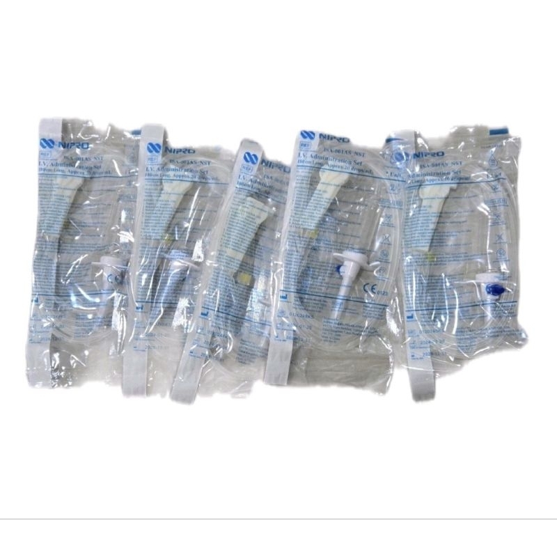 nipro set Iv ชุดให้สารน้ำ  สำหรับผู้ใหญ่ปลอดภัย  แบ่งขาย      1ชุด ,5ชุด