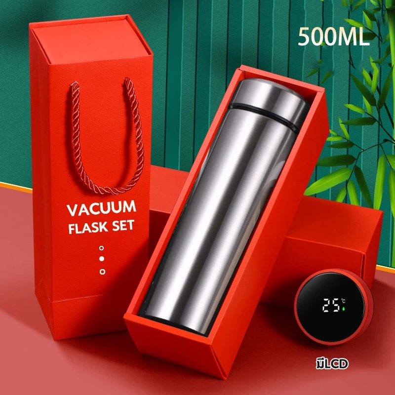 ชุดเซทแก้วน้ำ-กระบอกน้ำ 500 ml กระบอกน้ำเก็บอุณหภูมิ กระบอกน้ำสแตนเลส ชุดกิ๊ฟเซ็ท ชุดเซ็ทของขวัญ