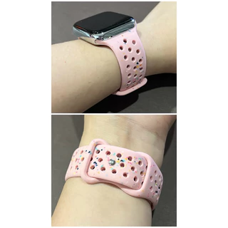 😊ลายใหม่!! สายนาฬิกา Silicone เนื้อดี สำหรับหน้าปัด 38/40/41/42(s10-11) mm และ 42(s1-3)/44/45/46/49 mm
