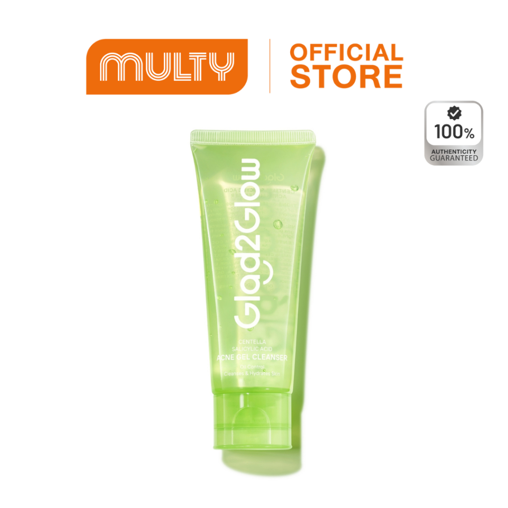 Glad2Glow Centella Salicylic Acid Acne Gel Cleanser 70ml.