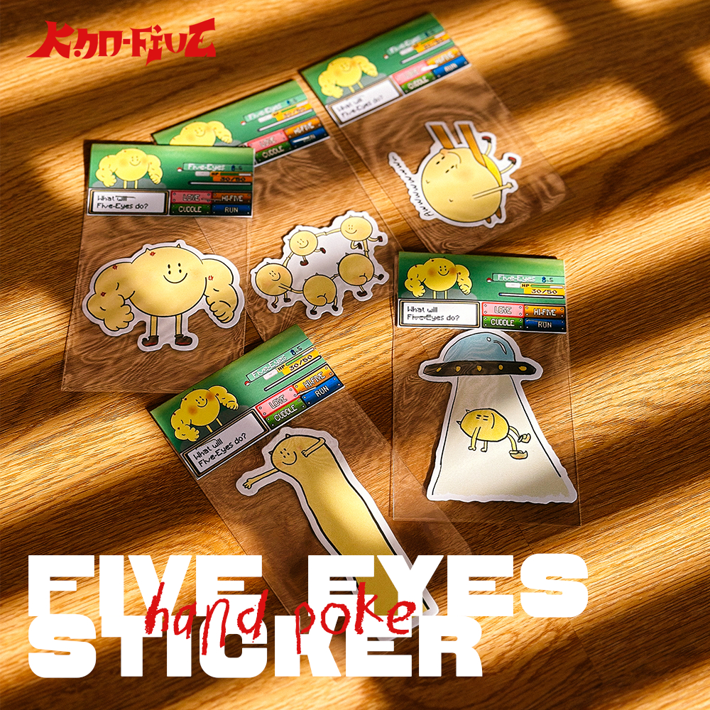 Knn.Five - สติกเกอร์ Five Eyes Hand Poke Sticker