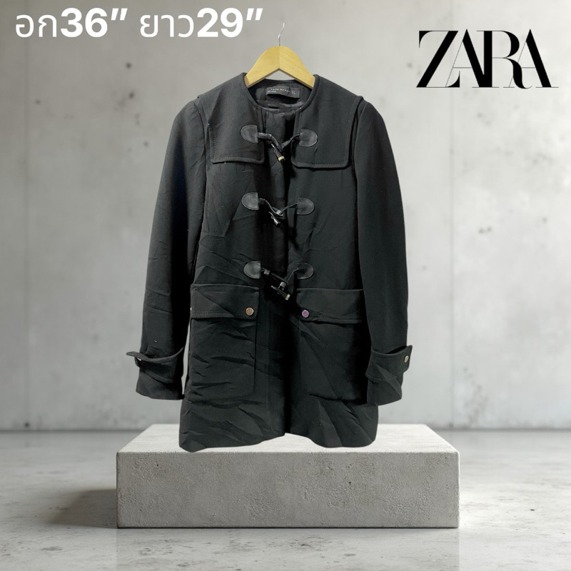 (มือสอง)Zara duffle coat สีดำ