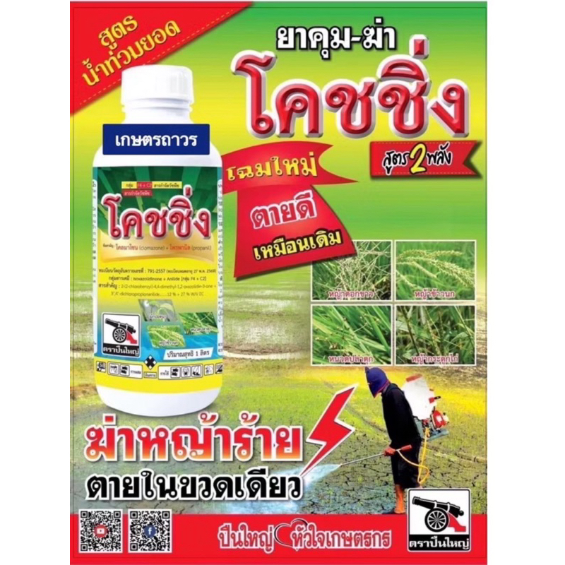 โคชชิ่งยกลัง (1ลิตรx12ขวด)สารโคลมาโซล+โพรพานิล ตราปืนใหญ่ รูปที่ 2