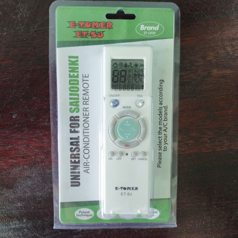 รีโมทแอร์ Saijo denki E-tomer ET-SJ LCD2 LCD7 5 9 10 ตัวยาวขาวมีซองแบบรวม