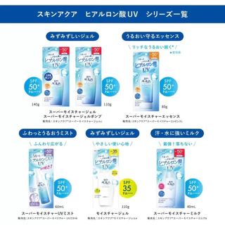 Skin AQUA Sunscreen UV Cut Super Moisture Gel ปราศจากน้ําหอม