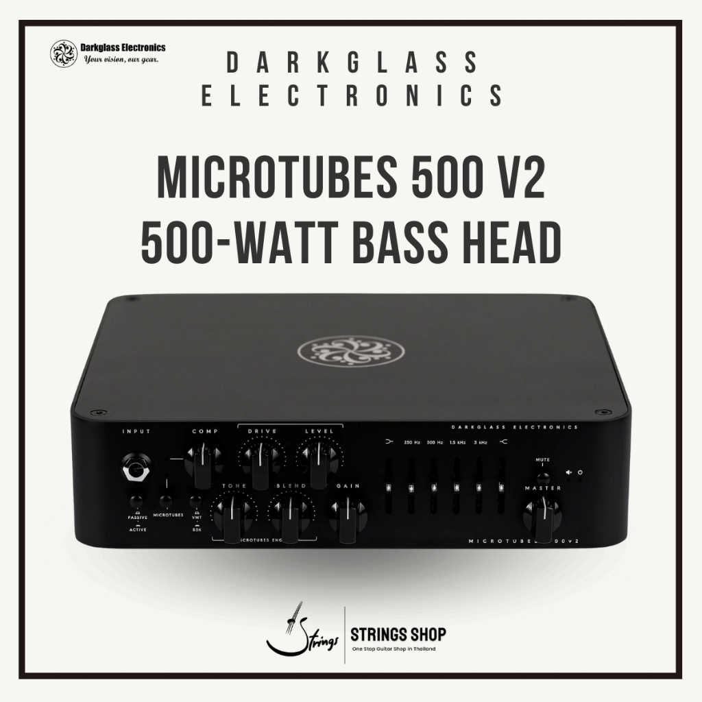 หัวแอมป์เบส Darkglass Microtubes 900 v2 - 900-watt Bass Head - Black