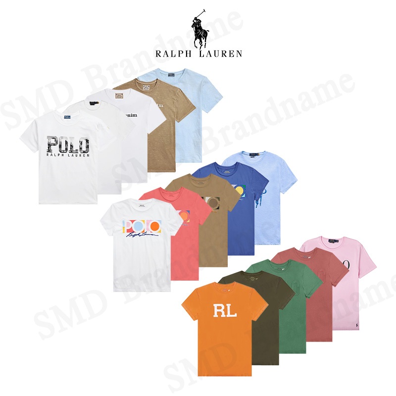 Polo Ralph Lauren เสื้อยืดคอกลม เสื้อลำลอง สำหรับผู้ชายผู้หญิง สินค้าแท้ 100% จากชอป