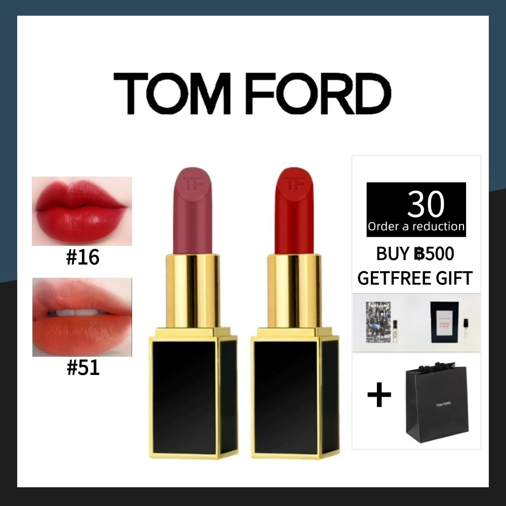 【แท้ %】 TF Tom Ford Black Tube Lipstick Matte & Satin Sample 1g #16 #24 #26 #27 #28 #50 #51 #52 #80