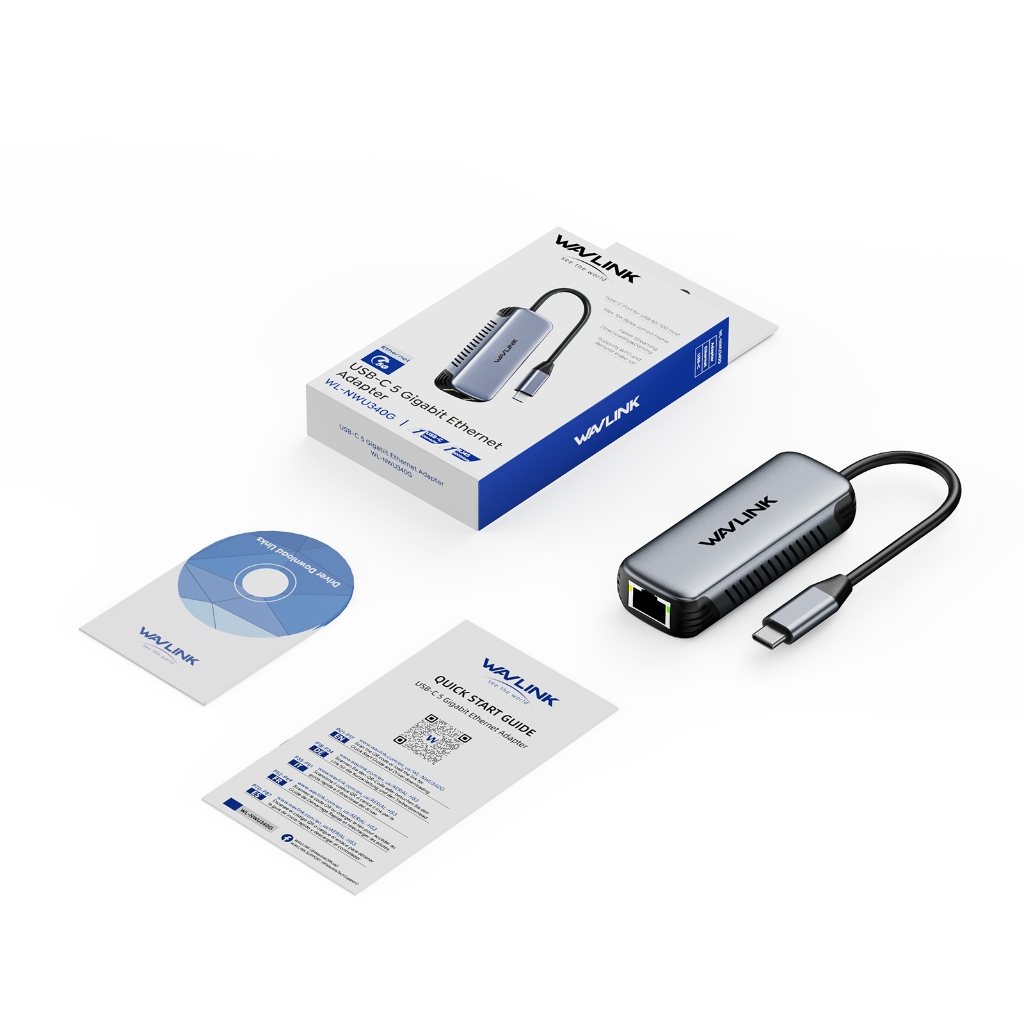 อะแดปเตอร์ WAVLINK 5Gbps USB C เป็นอีเทอร์เน็ต