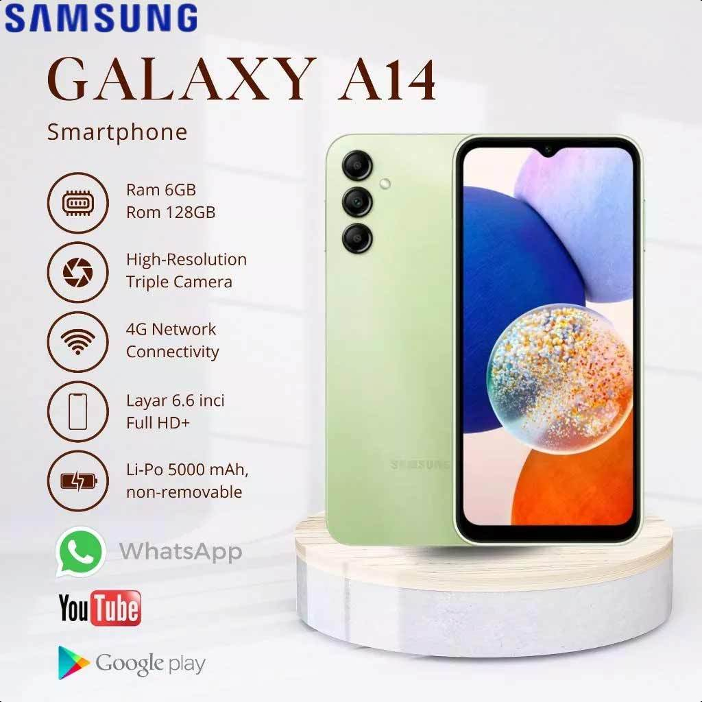 SAMSUNG Galaxy A14 5G สมาร์ทโฟนมือถือเต็มจอ 6.6 นิ้ว 16+512GB 5000mAh โทรศัพท์มือถือราคาถูก