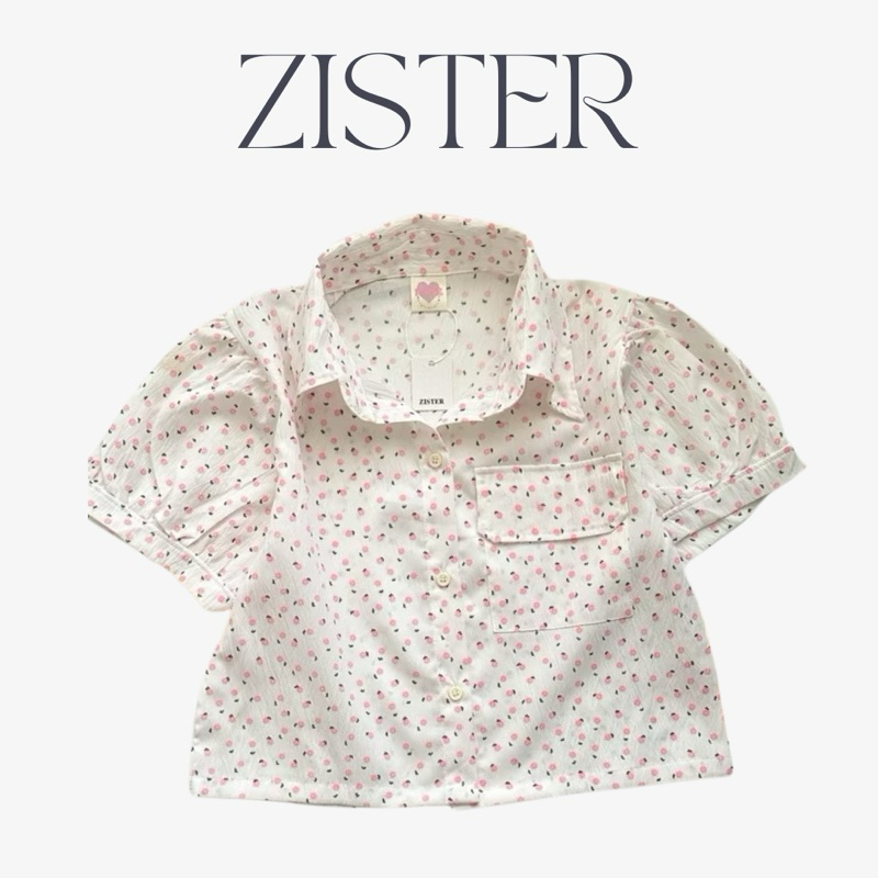 ZISTER |   เสื้อเชิ้ตลายดอกไม้แขนตุ๊กตา ZS194_CR flower