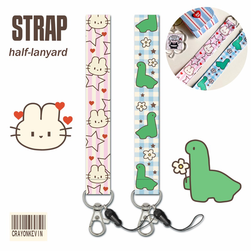 (Hand Strap) สายคล้องมือพิมพ์ลาย ใช้คล้องบัตร / โทรศัพท์ได้