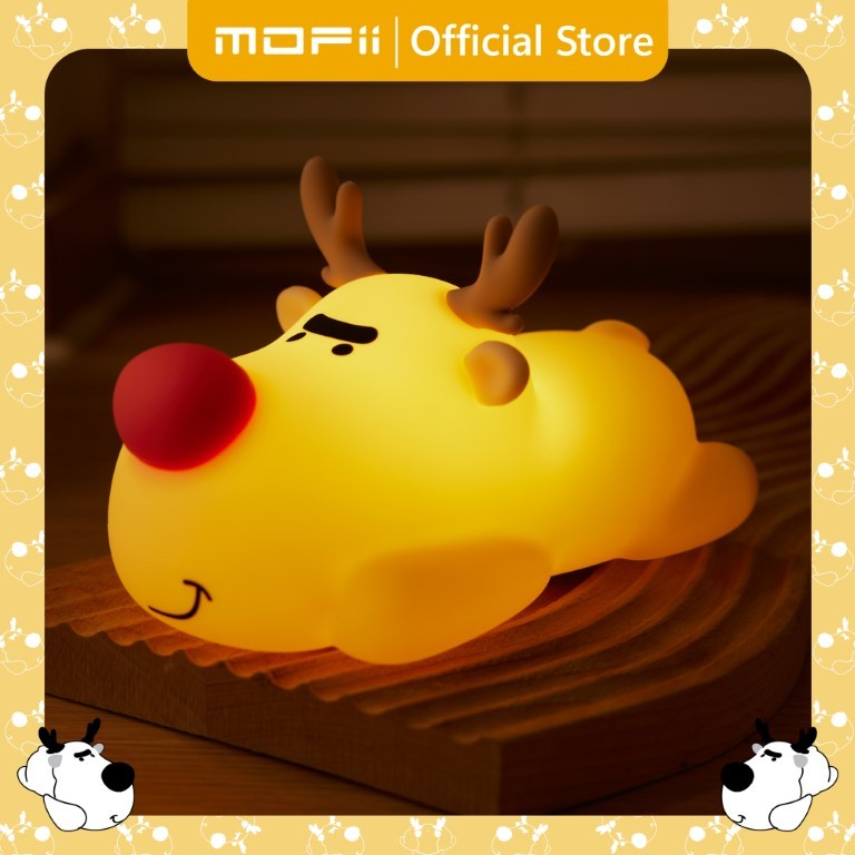 [ของแท้ รับประกันศูนย์ไทย]MOFii โคมไฟน่ารัก REINDEER เรนเดียร์น้อยจมูกแดง ปรับระดับแสงตั้งเวลาได้