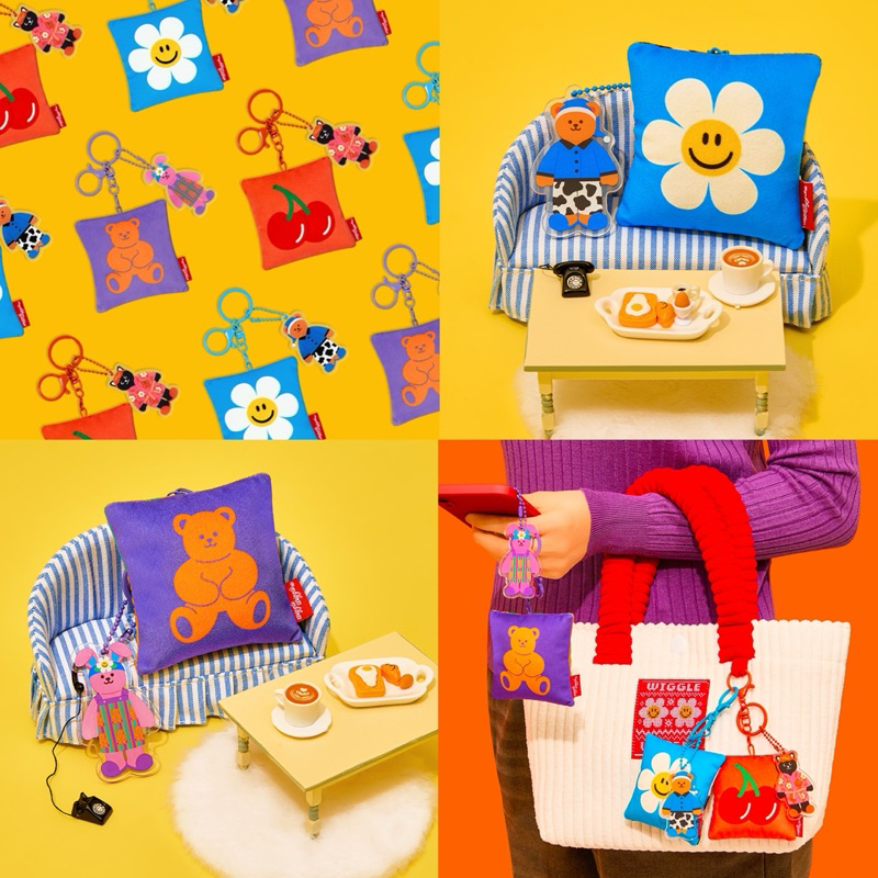 พร้อมส่ง🌈 Wiggle Wiggle ของแท้ 💯 ตุ๊กตาห้อยกระเป๋า Cushion Keyring พวงกุญแจ ตุ๊กตา วิกเกิ้ล วิกเกิ้ล 46162