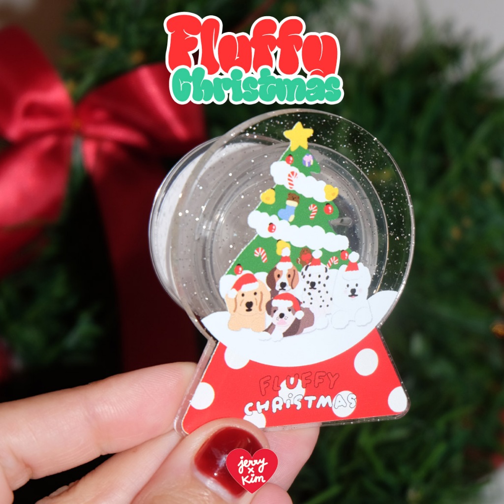 Fluffy Christmas Glitter Griptok Jerryxkimdotstick รหัส 350