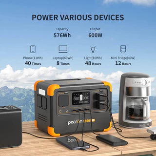 【พร้อมส่ง】Pecron E500LFP Portable Power Station(UPS) 600W/576Wh LiFePo4 แบตสำรองพกพา แบตสำรองไฟ 220V รับประกัน2ปี
