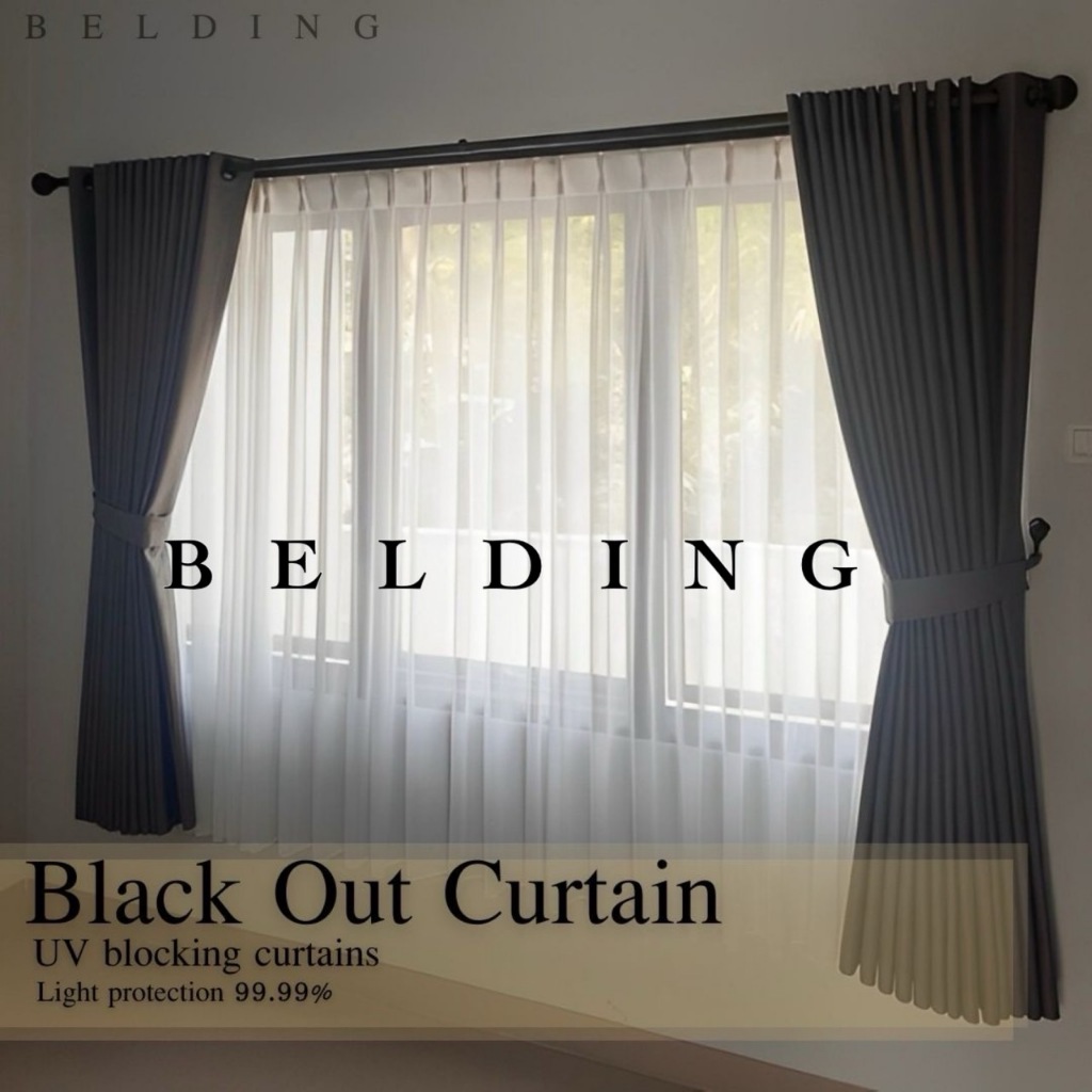 Decorate the room elegantly with 2 layers of curtains. ม่านทึบแสง+ผ้าม่านโปร่งเเสง ม่าน2ชั้น