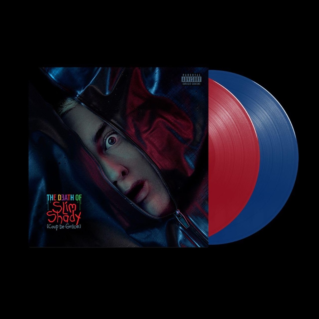 (พร้อมส่ง🔥) แผ่นเสียง  Eminem The Death Of Slim Shady (Coup De Grâce) Vinyl, Red / Blue มือหนึ่ง ซีล