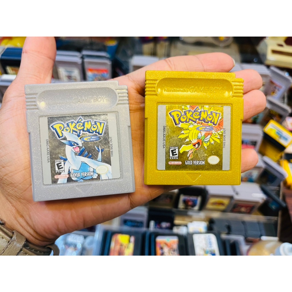 ตลับแท้งาน US Pokemon Gold & Silver ใช้งานได้ปกติเต็มอิ่มกับเนื้อเรื่องภาษา Eng แบบเข้าใจง่าย
