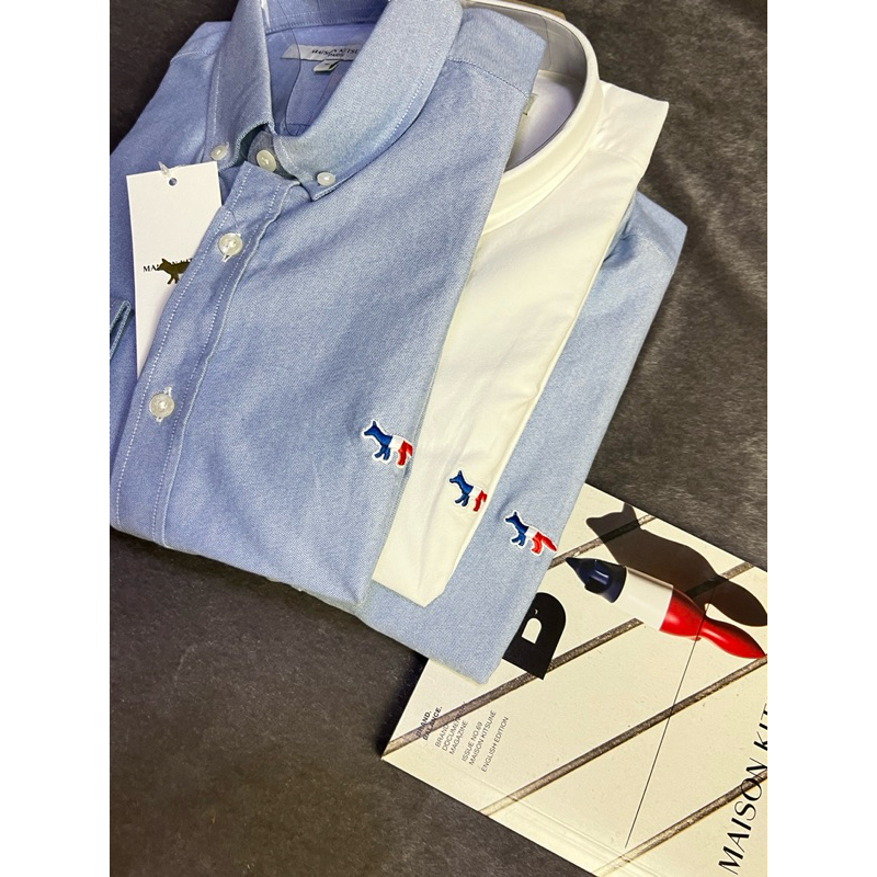 Maison Kitsune’เลื้อเชิ้ตปักจิ้งจอกสามสี🇫🇷