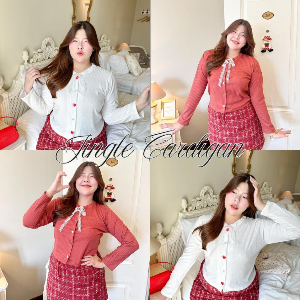 Jingle Cardigan คาร์ดิแกน กระดุมโบว์ + หัวใจ - clarine_bkk