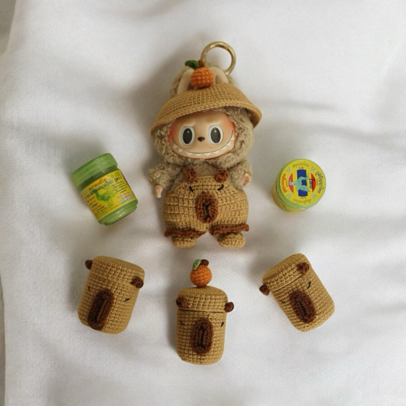 [ พร้อมส่ง ] ชุดลาบูบู้ v1 (เฉพาะชุด) ลาย คาบิบาร่า labubu เสื้อผ้าตุ๊กตา