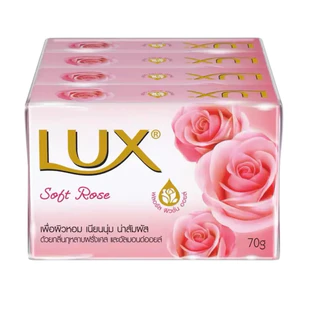 แพค4ก้อน 📌สบู่ลักส์ Lux แพ็ค 4 ก้อน 70 กรัม