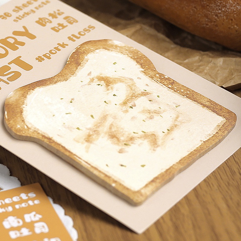 กระดาษโน๊ตกาวในตัว คอลเลคชั่น Bread & Coffee Series Sticky Note กระดาษ Memo 1 แพค 30 แผ่น ราคา ถูกที่สุด ดีลบีเคเค แกลเลอรีภาพที่ 4