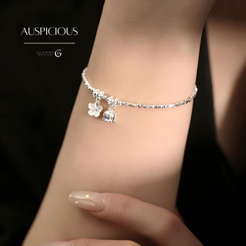 GLAMOR✨สร้อยข้อมือ Auspicious กําไลมงคล ลิลลี่ กําไลเงิน กำไลเพชร สร้อยข้อมือผู้หญิง กําไลแฟชั่น