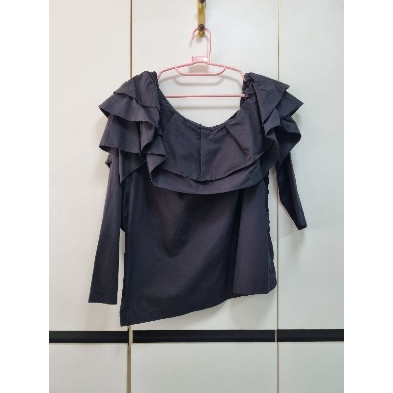 2nd PSS เสื้อแฟชั่น ผ้าคอตตอน สีดำ เท่และสวย