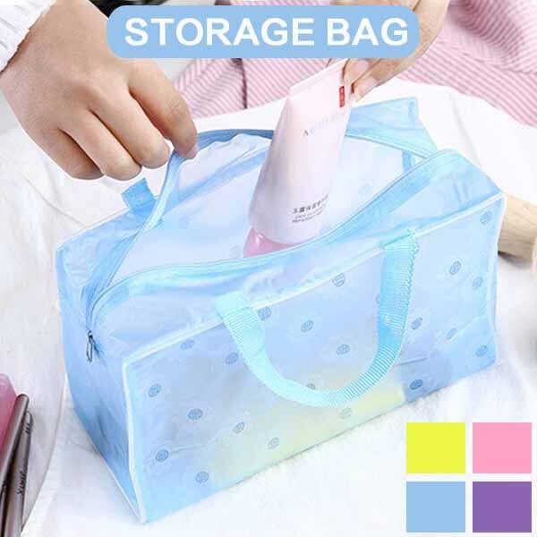พร้อมส่ง กระเป๋าเครื่องสําอาง กระเป๋ากันน้ำ กระเป๋าแต่งหน้าแบบใส