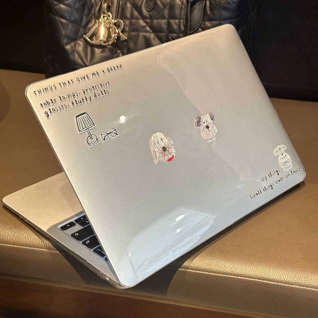 Shesell พร้อมส่ง✨เคส macbook(crystal)Puppy Buddy Air13 M4 A3240 Pro13 M2/M3 เคสสำหรับแมคบุ๊คใส A2338