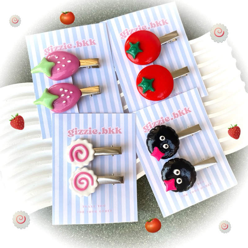 กิ๊ฟดินปั้น 2 ชิ้น งานhandmade (made to order)