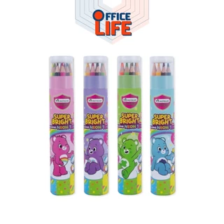 Master Art สีไม้ ดินสอสีไม้แท่งยาว 24สี/36สี ขนาด 3.3 มม. ฟรีกบเหลา+Care Bears Super Bright 12สี/24สีสุ่มลาย (1กระปุก )
