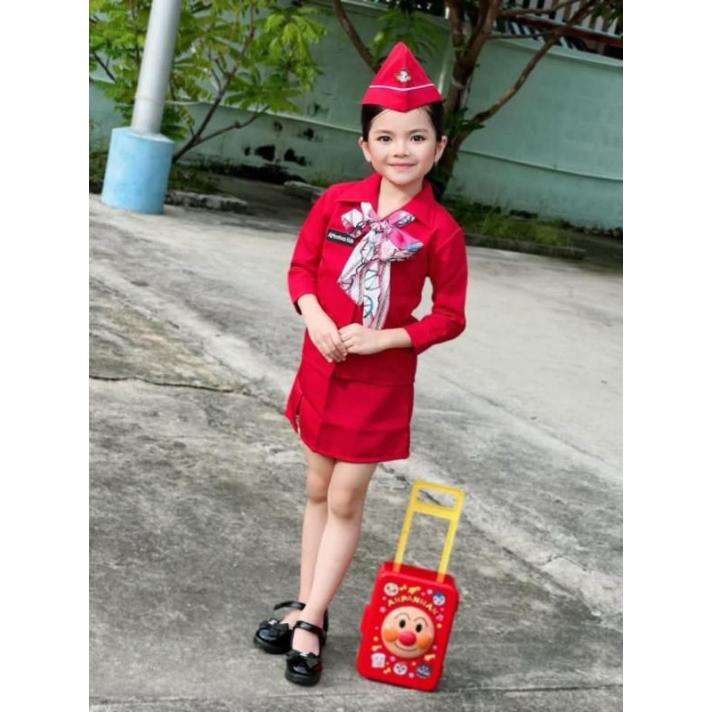ชุดแอร์การบินเด็ก ชุดเเอร์การบินเด็กสวยๆ ชุดอาชีพเด็ก