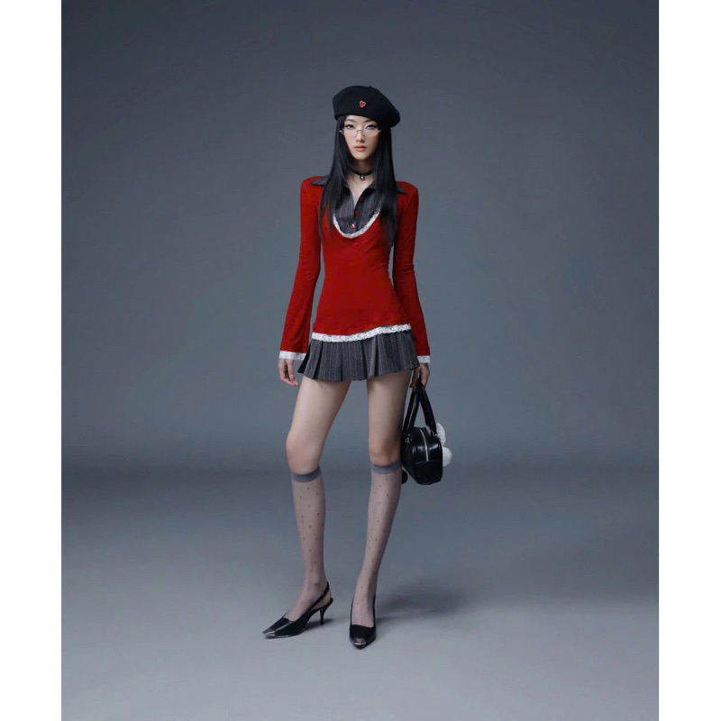 พร้อมส่ง Pazazi Dress - Red จาก So Dope Clubยาว 31”