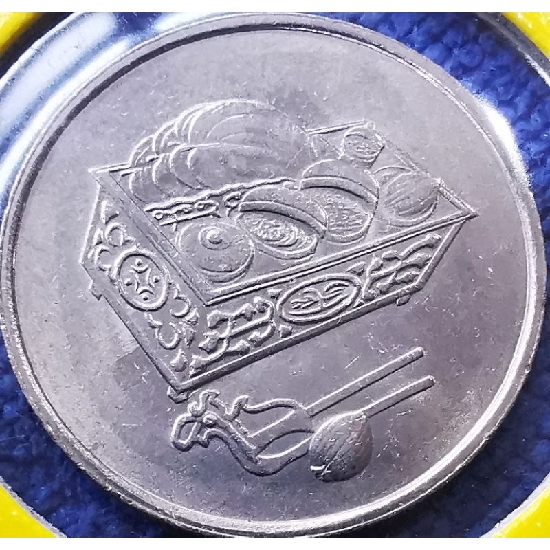 เหรียญ​หมุนเวียน​ มาเลเซีย​ Malaysia, 20 Sen,​ กึ่ง​ใหม่​Aunc​,​ #​0294