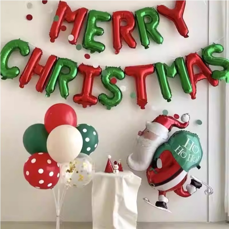 พร้อมส่ง ลูกโป่งฟอยล์คริสต์มาส  2026 - Merry X'mas Set ได้ทั้งเซ็ตตามภาพเลยจ้าา