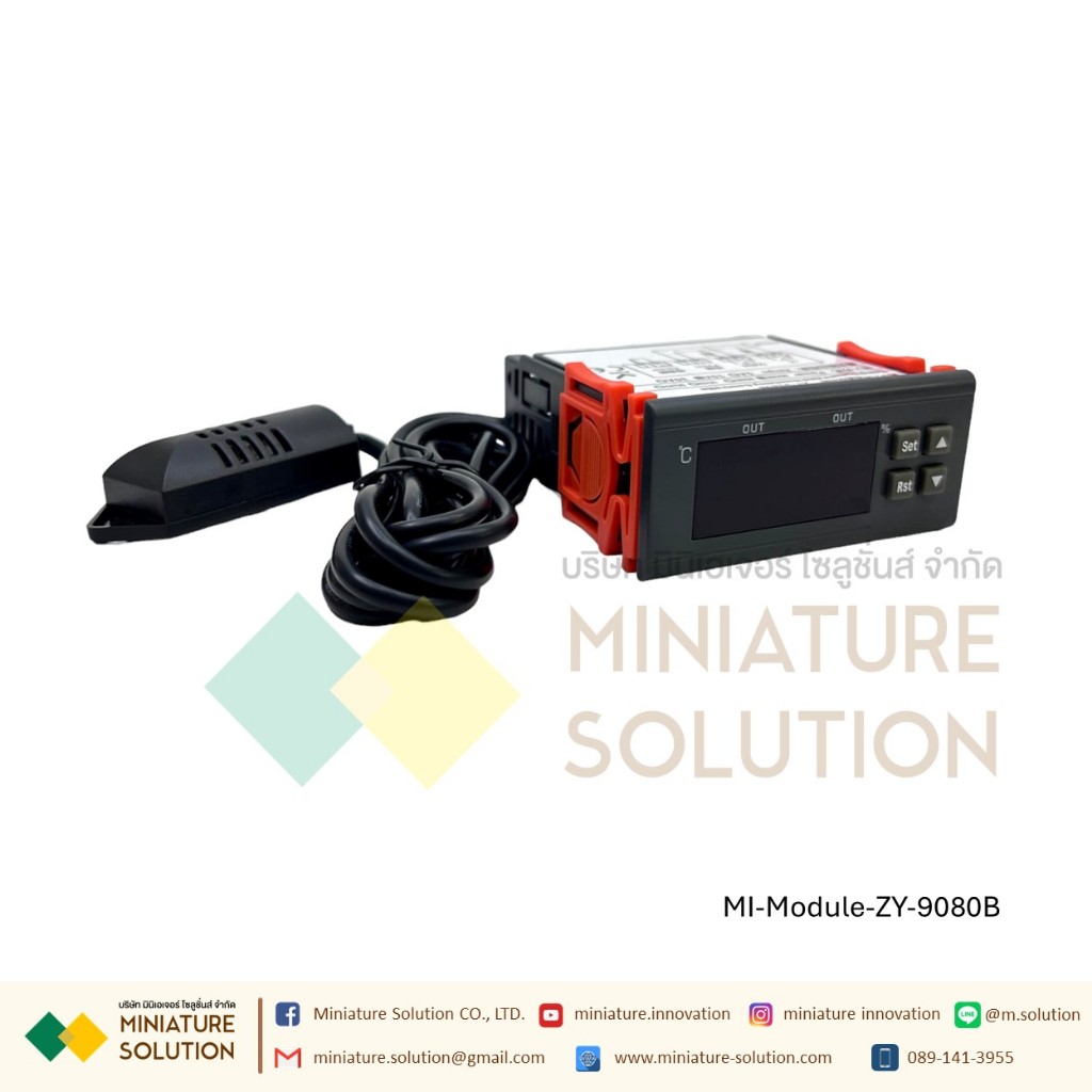 ZY-9080B digital temperature and humidity controller Module โมดูลควบคุมอุณหภูมิ ความชื้น+เซนเซอร์สำห