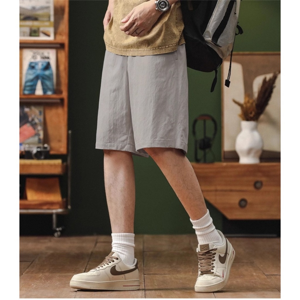 📍2XL-5XL📍กางเกงขาสั้นผู้ชาย ผ้าฝ้าย ขนาดใหญ่ ทรงหลวม ตรงหลวมผ ผ้านุ่มไม่เปลี่ยนรูปทรง คุณภาพดี