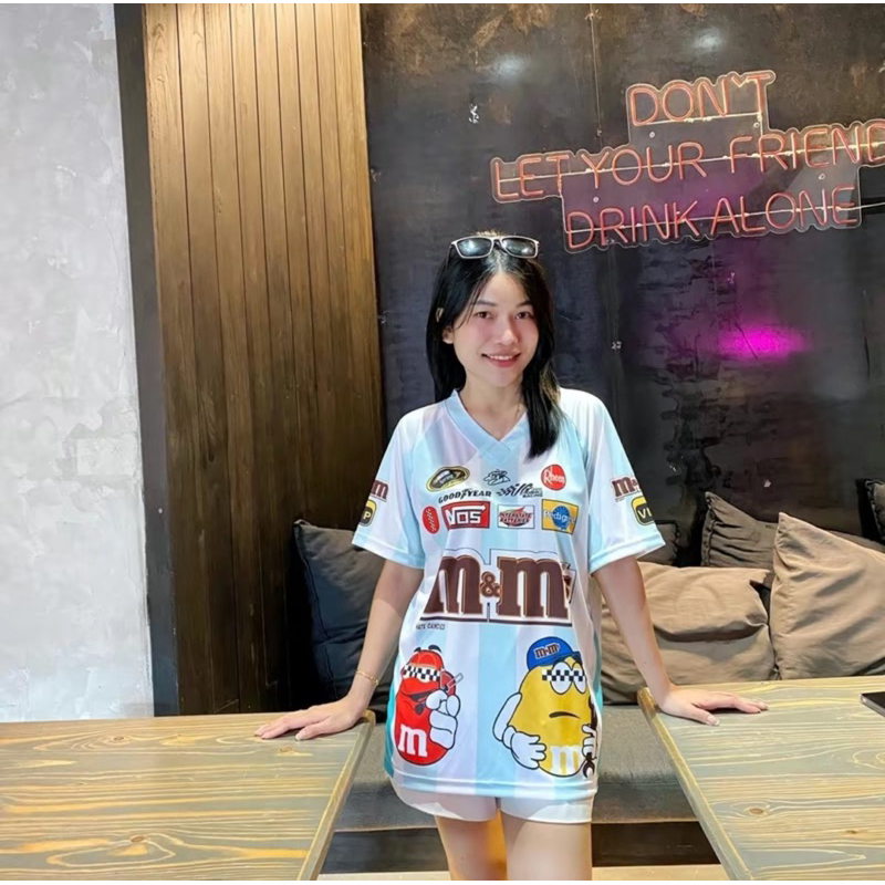 ( N24 ) เสื้อผ้ากีฬา คอวีไขว้ลายริ้ว mm 6สี L-3XL
