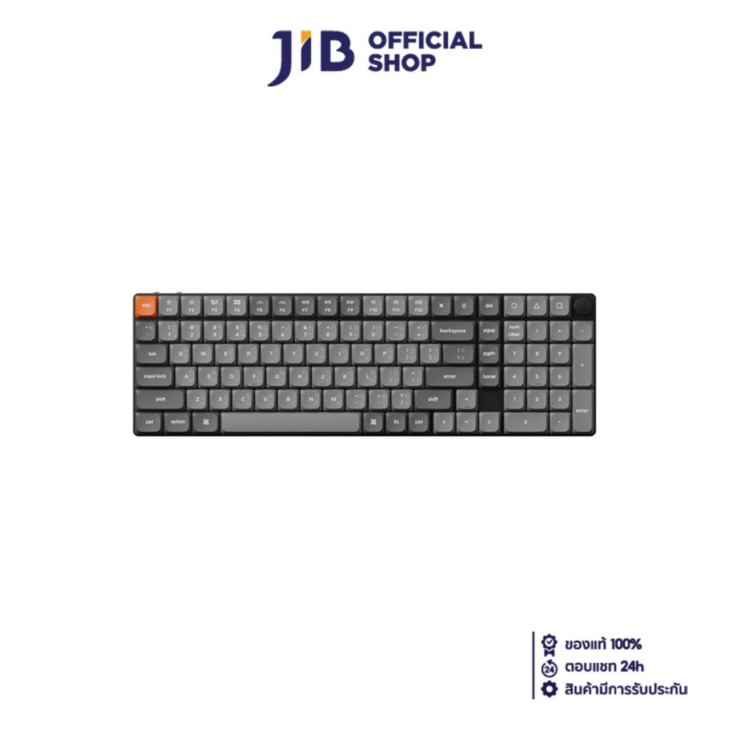 WIRELESS KEYBOARD (คีย์บอร์ดไร้สาย) KEYCHRON K17 MAX (QMK) (BLACK) (GATERON LOW PROFILE BROWN SWITCH
