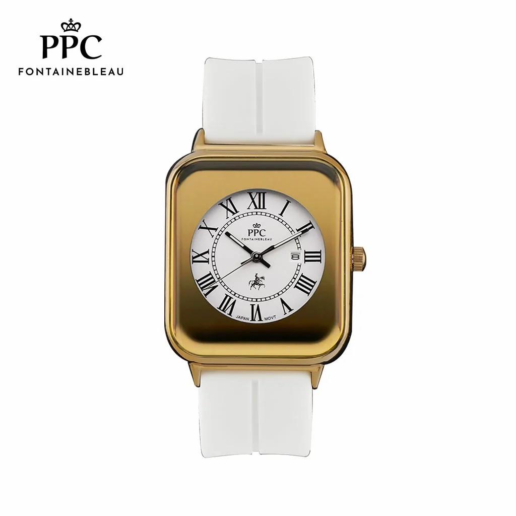 PPC FONTAINEBLEAU นาฬิกาผู้หญิงแฟชั่น สายซิลิโคน สไตล์มินิมอล เรียบหรู ประกันสินค้า 1 ปี PPC-DH01