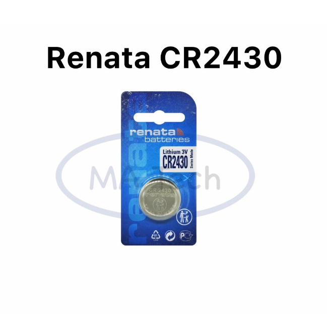 ถ่านกระดุม CR2430 renata cr2430 Lithium 3v Battery (1 ก้อน)