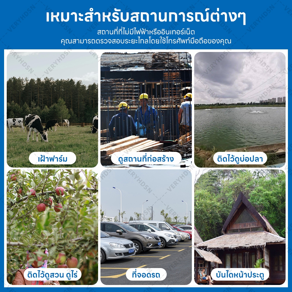 กล้องวงจรปิดไร้สาย 5MP WIFI, กล้องวงจรปิดกันน้ำกลางแจ้งภาพที่ชัดเจนหมุนได้ 355 องศา